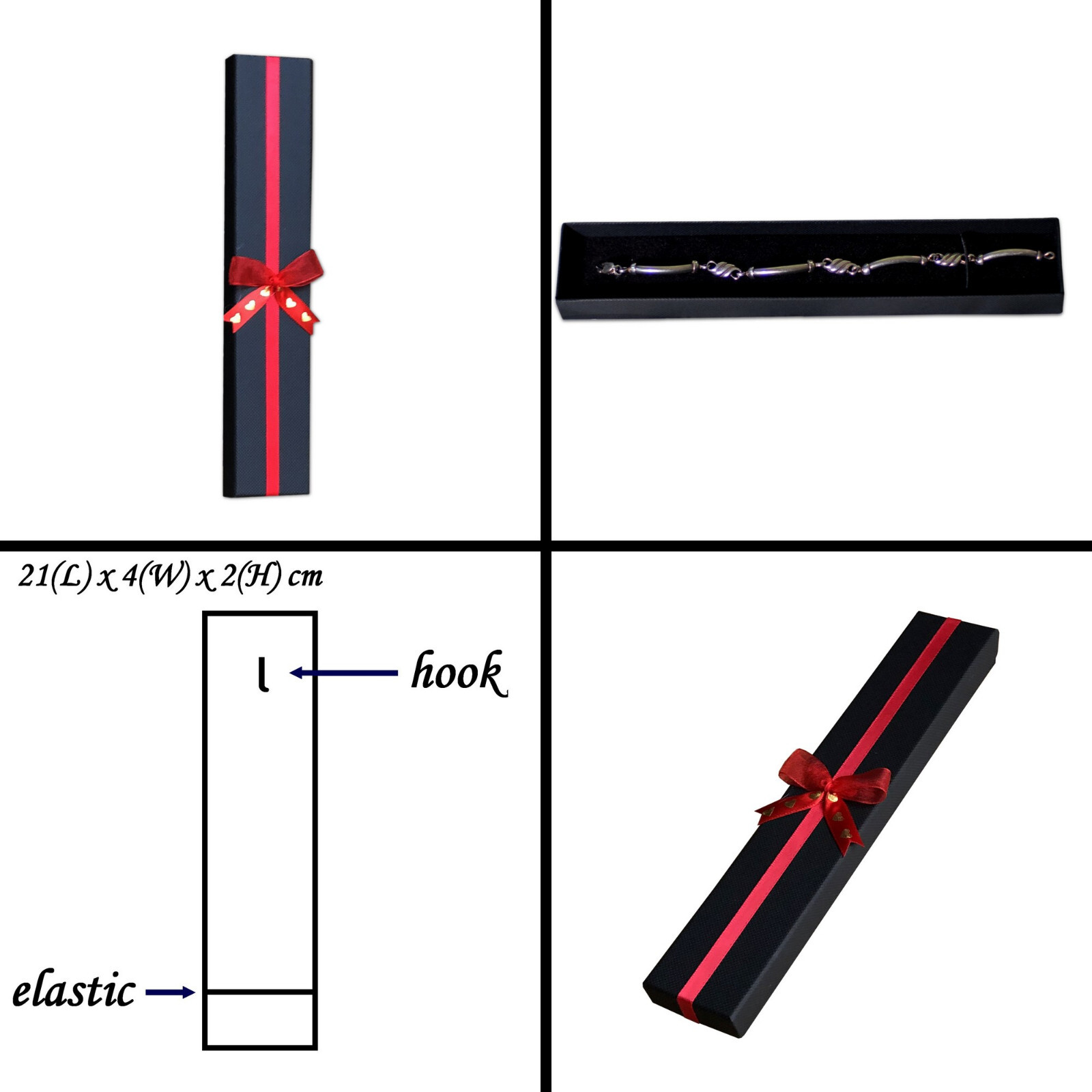 GOLD HEART decor jewellery GIFT BOX for earring bracelet necklace set watch eBay