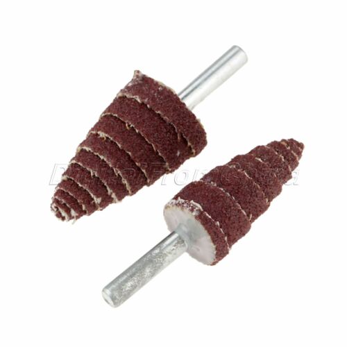 2Pcs 6mm Cone Sandpaper Flap Wheels Polishing Abrasive Rotary