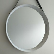 52cm Large Round Wall Hanging Mirror Deep White Frame Round Porthole Wall Mirror