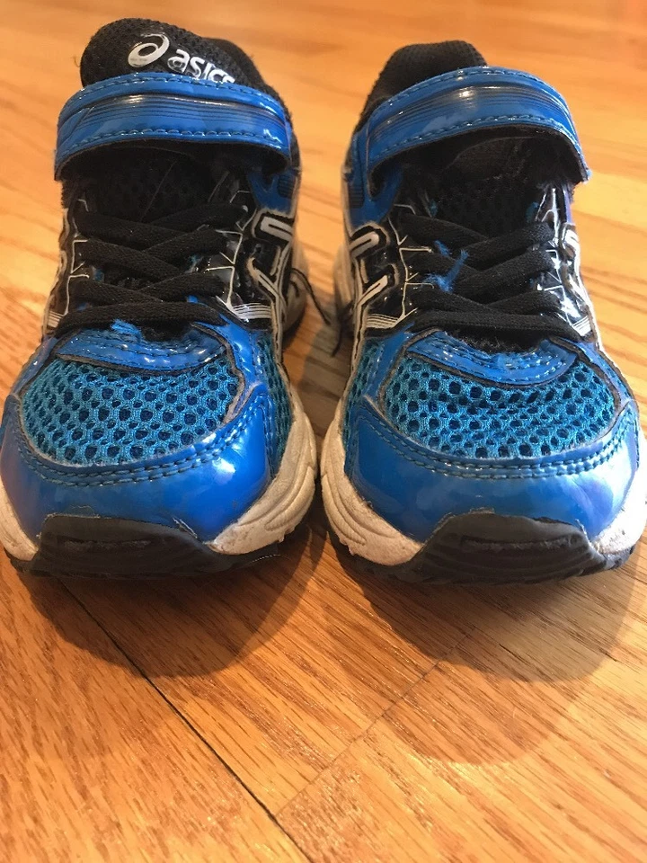 ASICS Pre Gel de Apoyo 3 Azul Océano Correr Caminar Sneakers Infantil Zapatos Sz - Imagen 3 de 4