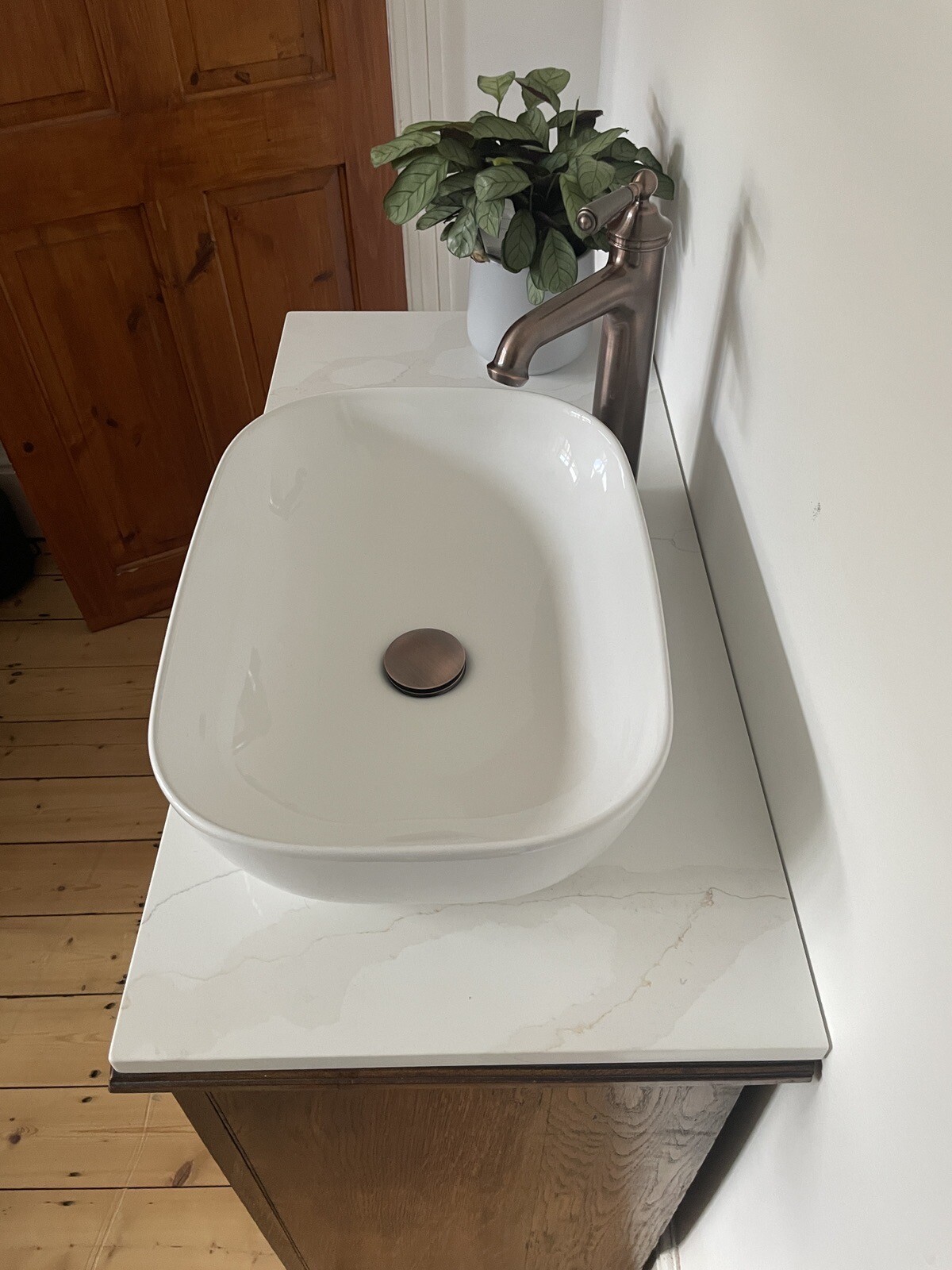 Antique Oak Vanity Unit eBay