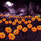 Outdoor Solar Halloween Pumpkin Lights - 2 Pack Waterproof Garden Decor