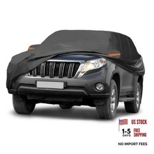 Heavy Duty Waterproof Car Cover for - All-Weather UV SUV 191"-199" Black