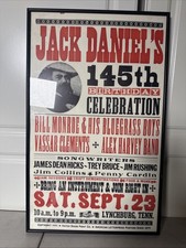 BILL MONROE 1995 JACK DANIELS Hatch Show Print VASSAR CLEMENTS Concert Poster 