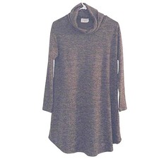 Everly Charcoal Grey Marl Cowl Neck Long Sleeve Sweater Dress DR7664 Mens S