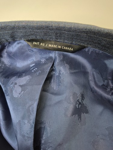 Ted Baker London Men's Blue Microcheck Jay Trim Fit Wool Suit Size 42 L / 35 L - Picture 6 of 11