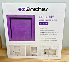 EZ-Niches EX-LSN Square Tile Ready Shower Wall Recessed Shelf Niche 14 x 14 NIB