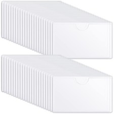 Chinco 100 Self Adhesive Pocket Index Card Pockets Index Card Holder Storage ...