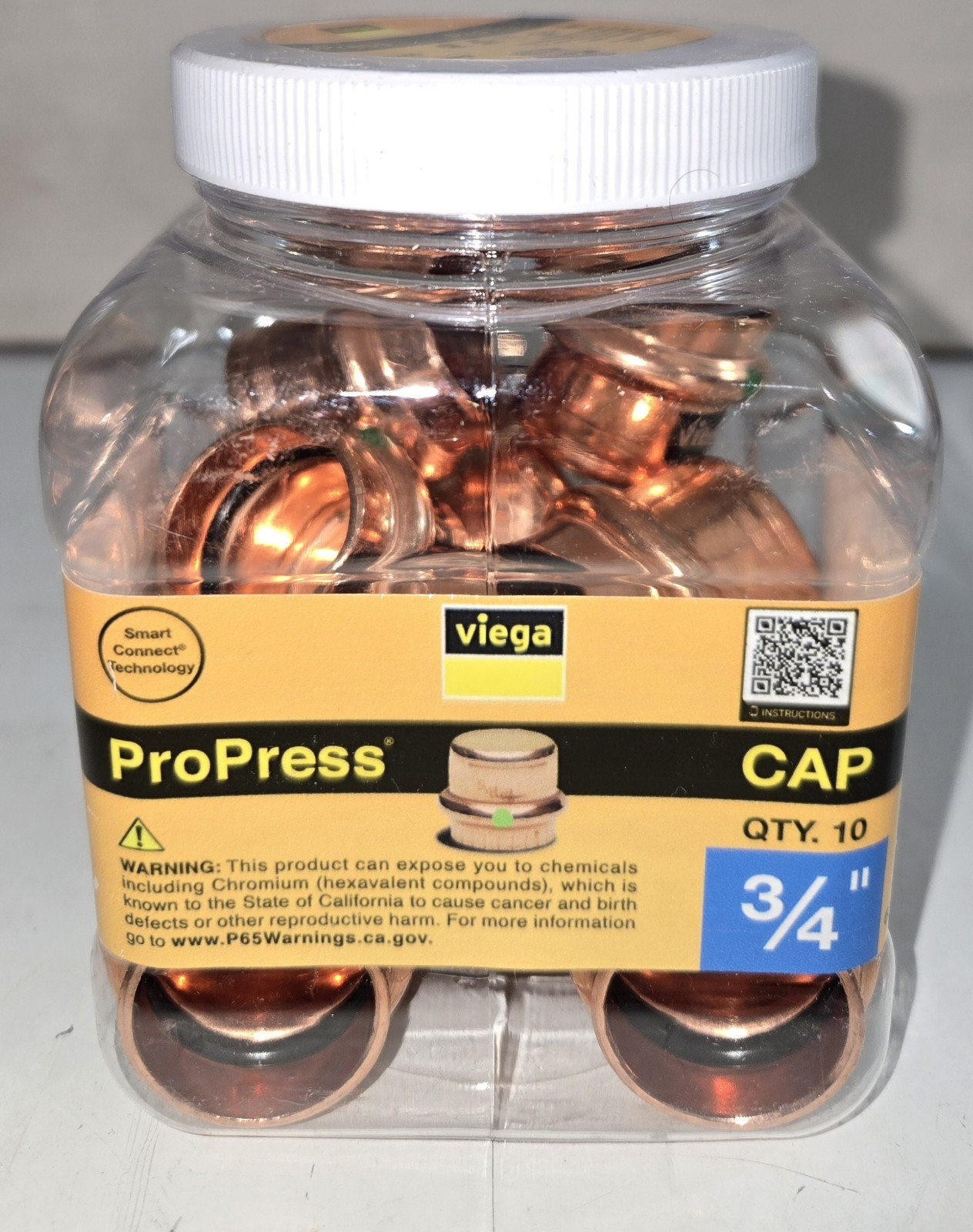 Viega ProPress 3/4" Press Copper Cap Fitting 77450