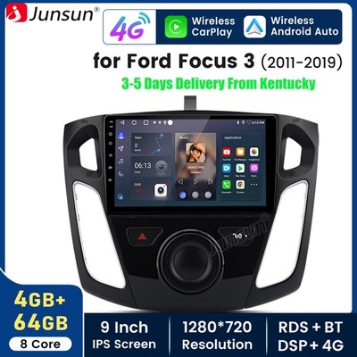 CarPlay 4+64GB Android15 Car Stereo Radio For Ford Focus 2011-2019 GPS Navi WIFI