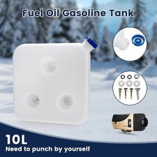 Hcalory 10L Plastic Fuel Oil Gasoline Tank Kit For Car Truck Air Diesel Heater