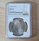 1890-S Morgan Silver Dollar NGC MS63 S$1 San Francisco Business Strike