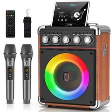 Karaoke Machine with 2 Microphones: Portable Karaoke Machine for Adults Kids ...