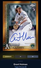 25 Topps Bunt DIGITAL Chrome Orange Signature LEGENDARY 25cc Grant Holman