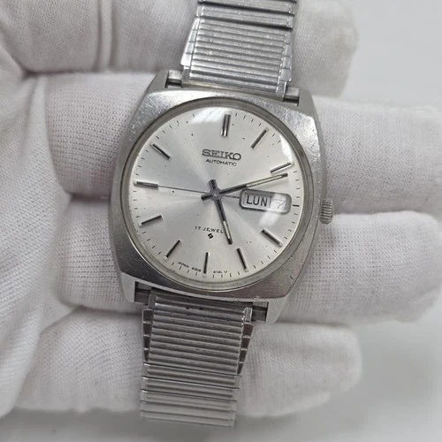 Seiko 6309-8089 Day Date Automatic Vintage Mens Wristwatch Stainless AS-IS