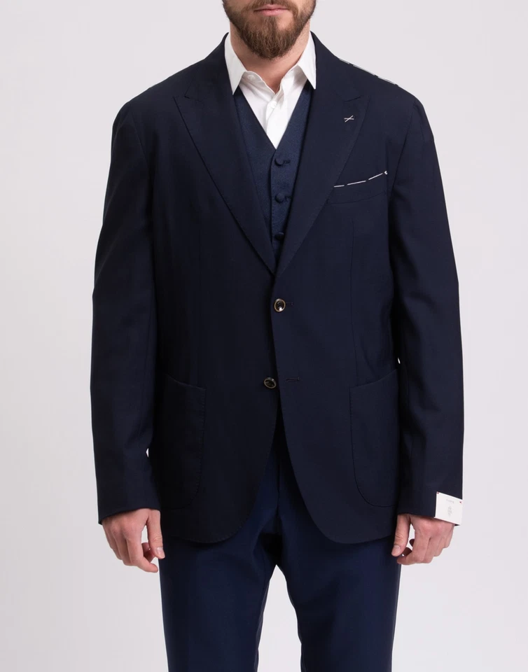 RRP€945 ELEVENTY PLATINUM Wool Blazer Jacket IT54 US44 XXL Made in Italy - Image 3 of 4