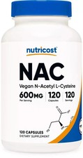 Nutricost N-Acetyl L-Cysteine NAC 600mg, 120 Vegan Capsules