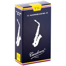 Vandoren Alto Saxophone Reeds Strength 1.5 Box of 10
