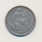 1861 H10C SEATED LIBERTY HALF DIME US COIN