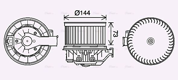 FD8632 AVA Blower FIT FORD FIESTA (2009) 1.6 TDCI