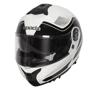 Spada Orion Pixel Flip-Front Motorcycle Helmet White Black