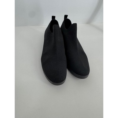 Anne Klein Qwinn Black Knit Slip On Wedge Sneakers Womens Sz 9.5 iFlex