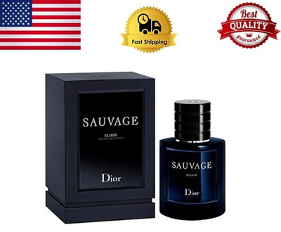 #ad Authentic Dior Sauvage Elixir 3.4 oz 100 ml for Men Parfum Spray New Sealed $55.99