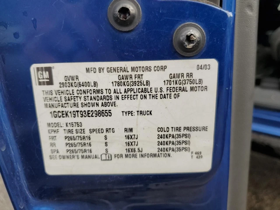 Used Right Door Mirror fits: 2003 Chevrolet Silverado 1500 pickup Power classic - Image 2 of 4