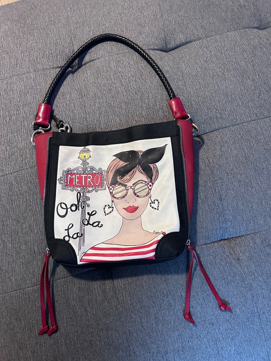Brighton Paris Ooh La La Metro Purse Black Red Summer