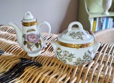 RARE PORTMEIRION BOTANIC GARDEN MINI HINGED COFFEE POT+TUREEN OLD STAMP MINT !!!