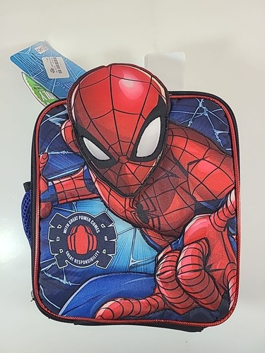 NEU Spider-Man Thermo BPA-frei Reißverschluss Brotzeittasche Box Ausweis Marvel Bioworld Neu mit Etikett