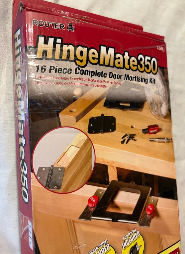 Milescraft, HingeMate 350, Kit Completo de Mortaja de Puerta de 16 Piezas Instalación de Puertas Foto 2 de 4