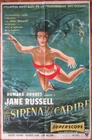 1955 UNDERWATER Jane Russell 1SH MOVIE POSTER Scuba Diving Shark RARE ED.