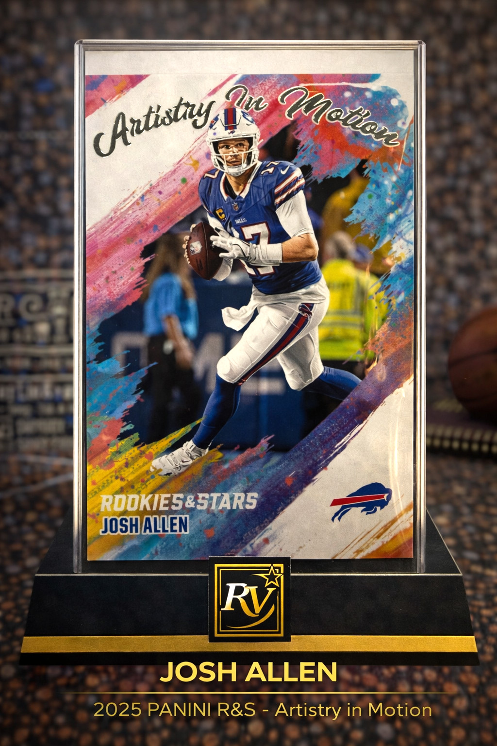 2025 Panini Rookies & Stars Josh Allen Bills MVP QB Artistry in Motion Prizm # 3
