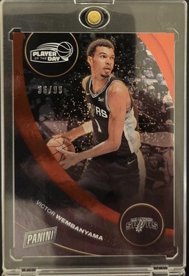 Victor Wembanyama 2024-25 Panini Player of the Day  Red 36/99 San Antonio Spurs