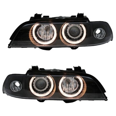 Xenon D2S Scheinwerfer Angel Eyes für BMW E39 Bj. 95-00 Limo Touring Schwarz