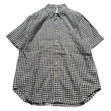 MARGARET HOWELL MHL. Linen Cotton Gingham Check Shirt Size M Japanese Minimal
