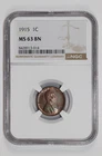 1915 LINCOLN WHEAT CENT NGC MS63 BN