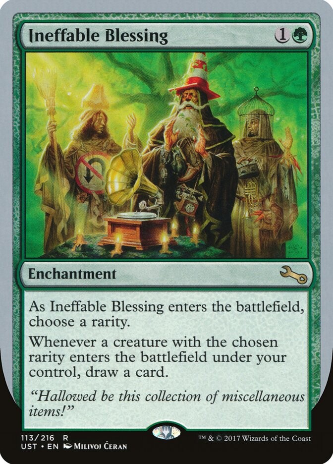 MTG Ineffable Blessing - Unstable #113d - Rare - Lightly Played