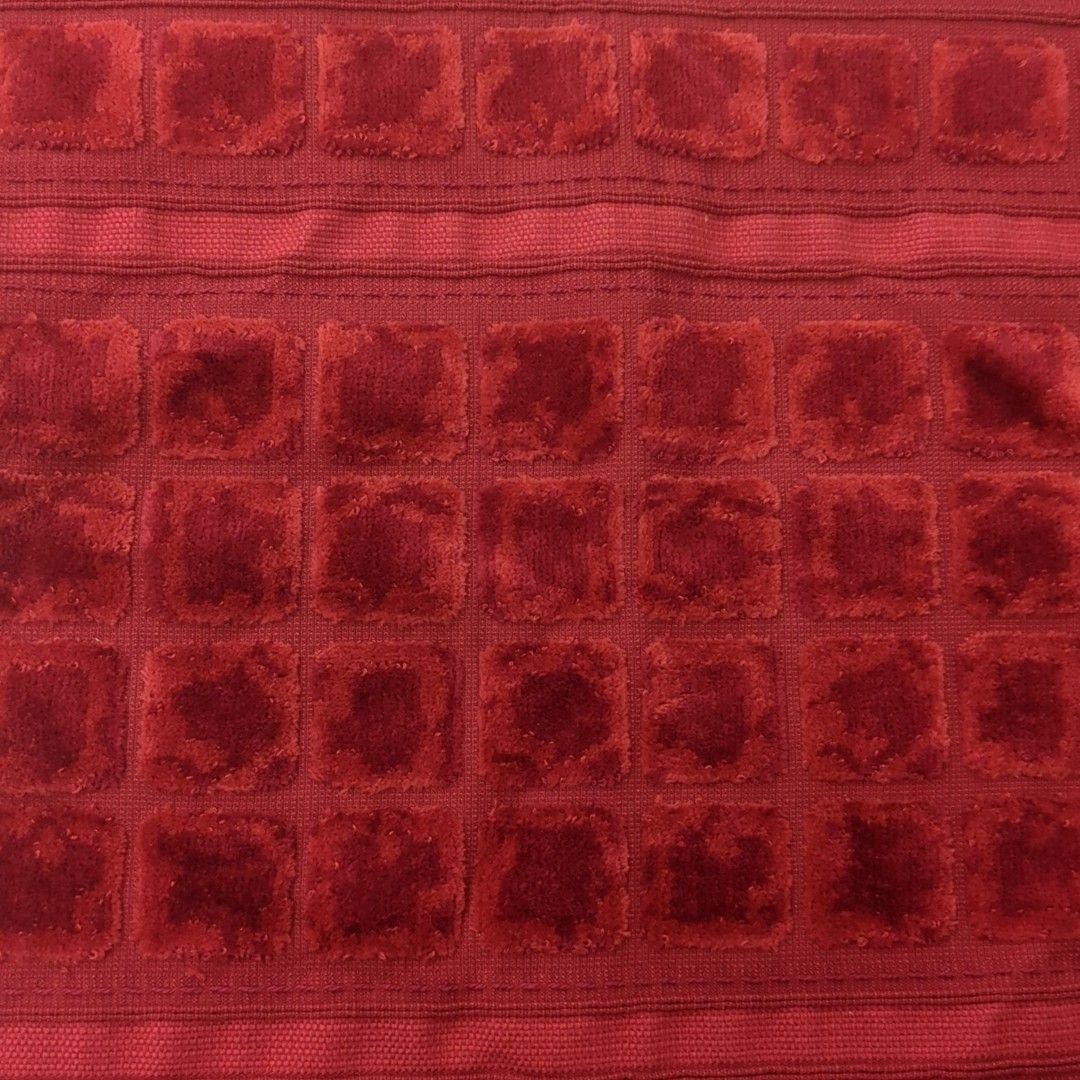 HERMES 100 Percent Cotton Red Towel Handkerchief 14.76 by