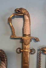 RARE A.W. SPIES EAGLE HEAD POMMEL SWORD 1827-1835