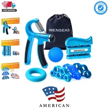 Grip Strength Trainer 7 Pack Adjustable, Finger Stretcher Resistance Extensor...