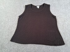 Avenue 26/28 Womens Sleeveless Shirt Brown Ac...