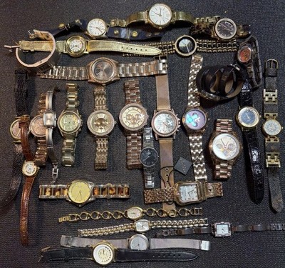 Women Watch Lot Of (29) Untested For Parts,Repair,Gold/Rose Gold/Silver Tone