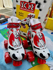 Vintage 101 Dalmatians Disney Kids Roller Skates Size 9 NIB Never used Retro