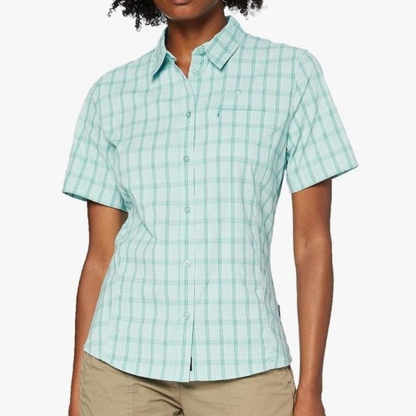 Women Jack Wolfskin Shirt Turquoise 38 / M / 46 #9FDP