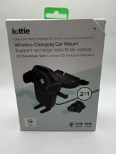 iOttie Easy One Touch Wireless 2 Charging Car Mount CD Slot Air Vent Qi 7.5W 15W