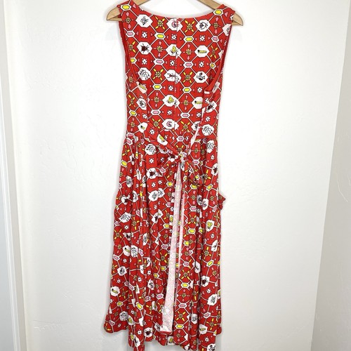Fashion Brand Company Penelope Gazin Midikleid zum Schnüren Damen XL rot Käfer Schal - Bild 6 von 9