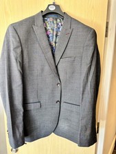 NEXT Men’s Signature 2-Piece suit - Charcoal/ Grey Check, Slim Fit
