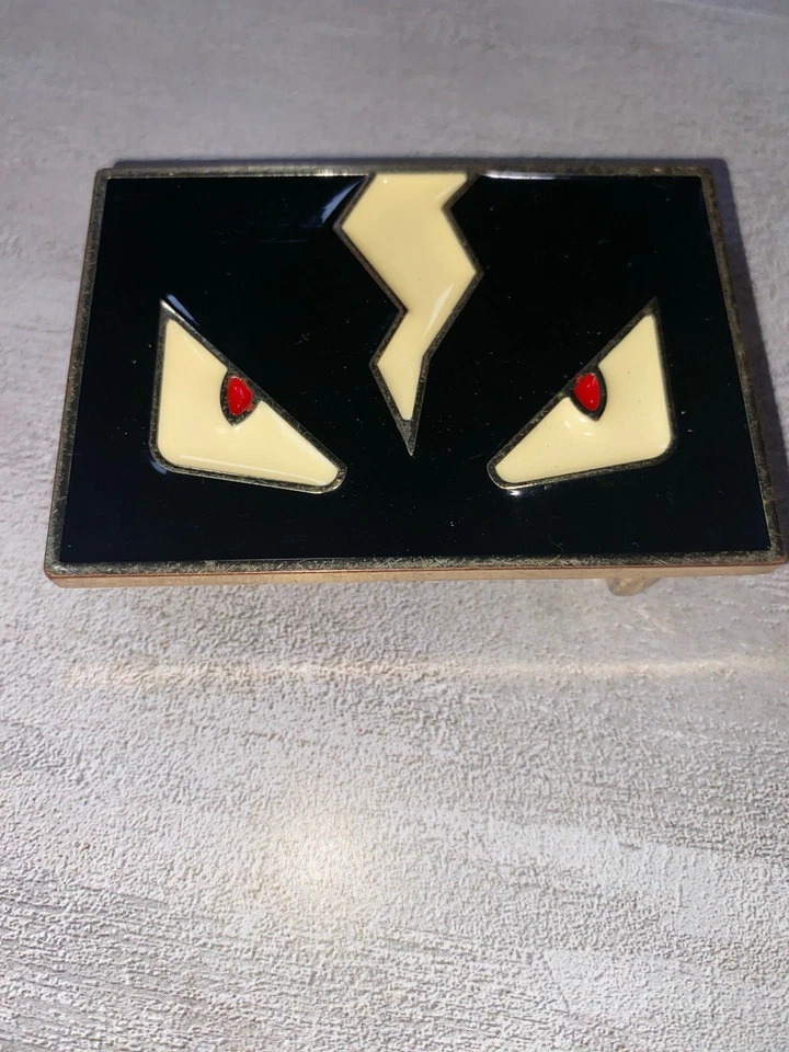 Hebilla de cinturón Fendi Monster Eyes solo negra Foto 3 de 4